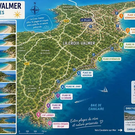 Bel Au Calme Avec Terrasse Apercu Mer, Jardinet Et Piscine La Croix-Valmer